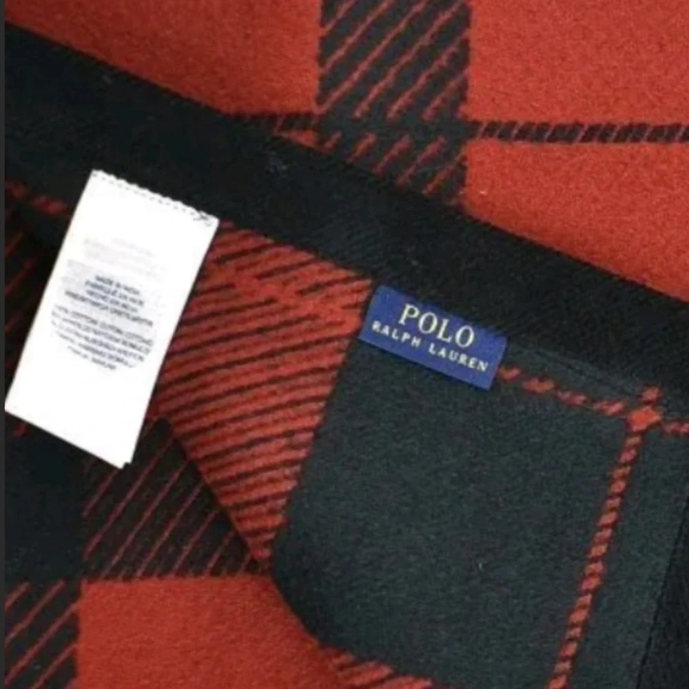 POLO Ralph Lauren Oakwood Big Pony Red Black Throw
